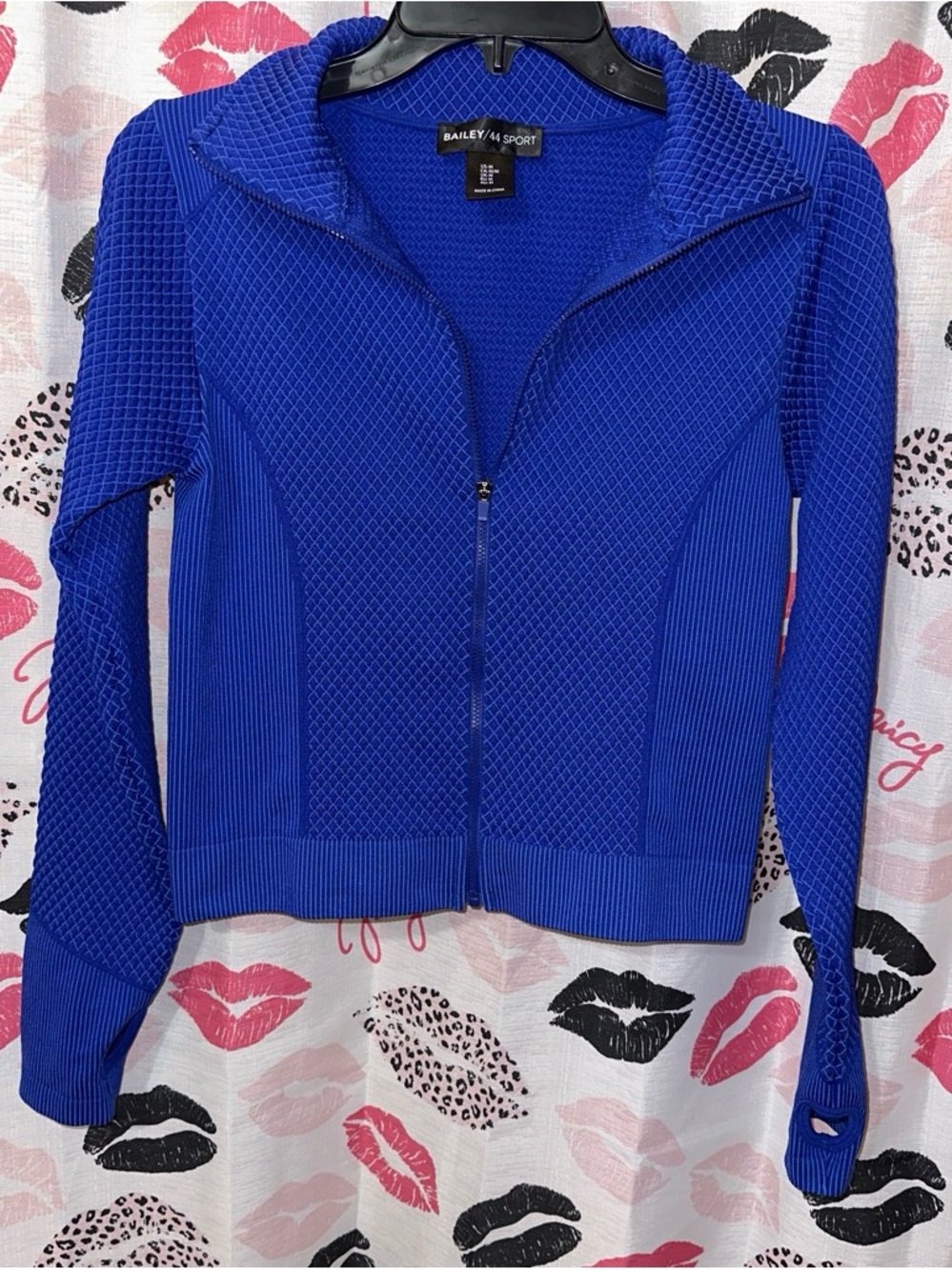 Bailey 44 Sport Textured Zip Jacket in Bright Blue